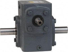 Boston Gear - 1 Centerline Distance, 15:1, 117 RPM Output, 0.33 Input Horsepower, 146 Lbs. Max Torque, Speed Reducer - Part No. 710-15-H, 3/8" Shaft Diam, Double Shaft Left & Right, 2.31" High - Makers Industrial Supply