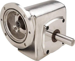 Boston Gear - 1-3/4 Centerline Distance, 60:1, 29 RPM Output, 0.35 Input Horsepower, 527 Lbs. Max Torque, Speed Reducer - Part No. SSF71860KB5JS, Single Shaft Right, 5/8" Bore, 3.81" High, 56C NEMA - Makers Industrial Supply