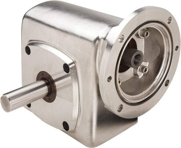 Boston Gear - 1-3/4 Centerline Distance, 60:1, 29 RPM Output, 0.35 Input Horsepower, 527 Lbs. Max Torque, Speed Reducer - Part No. SSF71860KB5GS, Single Shaft Left, 5/8" Bore, 3.81" High, 56C NEMA - Makers Industrial Supply