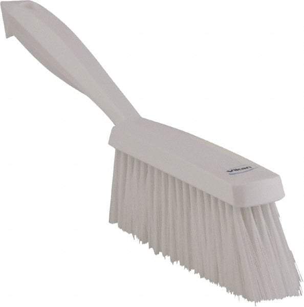 Vikan - 14" OAL, Polyester Staple Set Bench Brush - 2" Bristle Length, 6-3/8" Long Head, White - Makers Industrial Supply