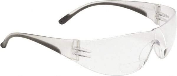 PRO-SAFE - +3, Clear Lenses, Scratch Resistant, Frameless Magnifying Safety Glasses - UV Protection - Makers Industrial Supply