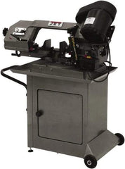 Jet - 5 x 6" Max Capacity, Manual Step Pulley Horizontal Bandsaw - 80, 120 & 200 SFPM Blade Speed, 115/230 Volts, 45 & 60°, 1 Phase - Makers Industrial Supply