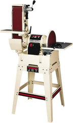 Jet - 48 Inch Long x 6 Inch Wide Belt, 12 Inch Diameter, Horizontal and Vertical Combination Sanding Machine - 2,500 Ft./min Belt Speed, 1-1/2 HP, Single Phase - Makers Industrial Supply