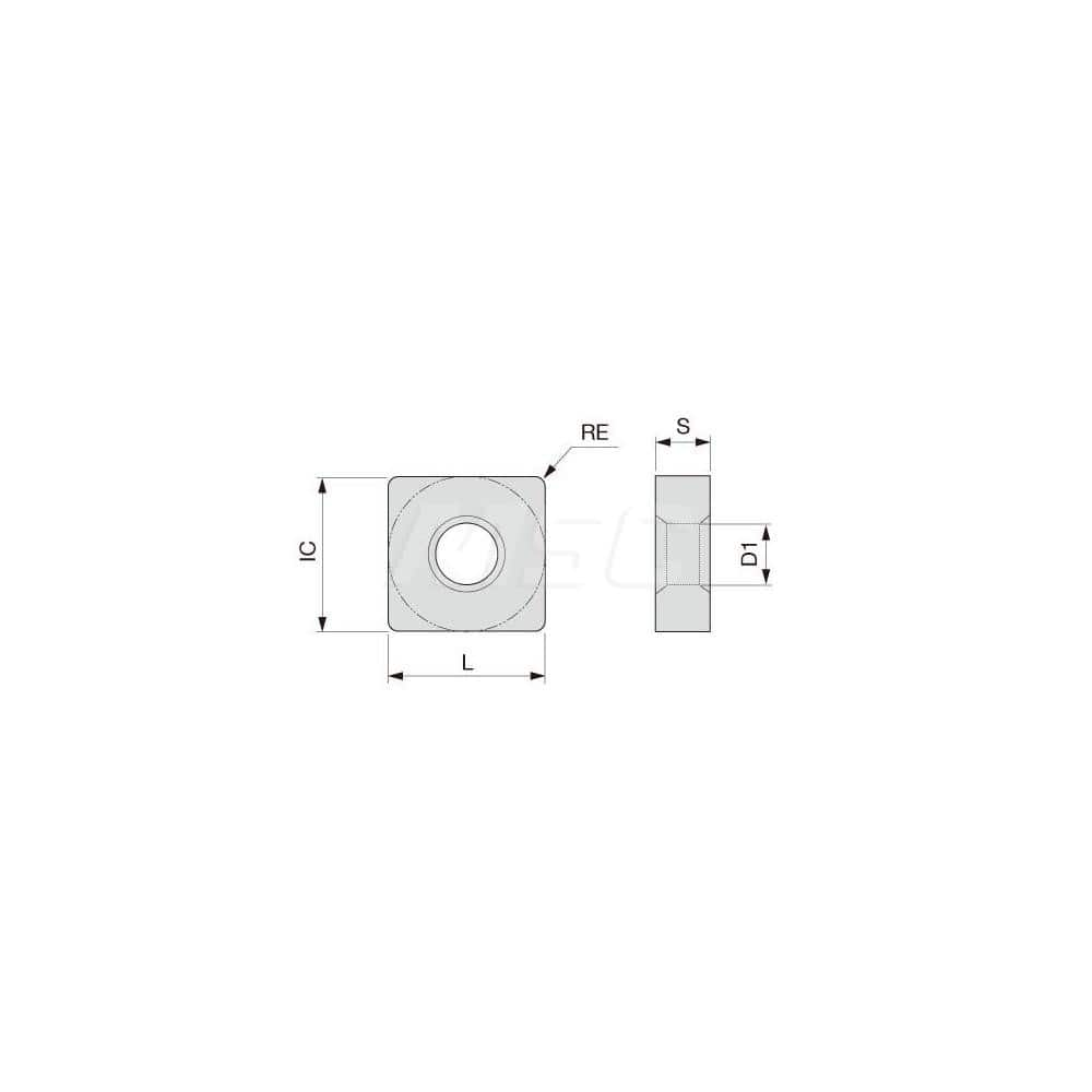 Turning Insert:  SNMG644SH T6130,  Solid Carbide TiCN & TiN Finish,  Neutral,  3/4″ Inscribed Circle,  0.0630″ Corner Radius,  90.0 &deg N/A Square,  Series  SNMG