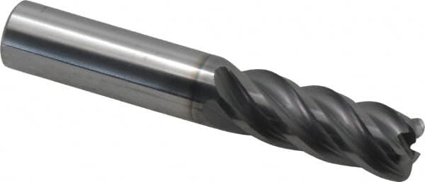 Niagara Cutter - 1/2", 5 Flute, Single End, Solid Carbide, 0.09" Corner Radius End Mill - 3" OAL, 40° Helix, Right Hand Flute, 1-1/4" LOC, Right Hand Cut - Makers Industrial Supply