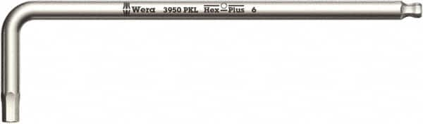 Wera - 10mm Hex, Long Arm, Hex Key - 224mm OAL, Metric System of Measurement - Makers Industrial Supply