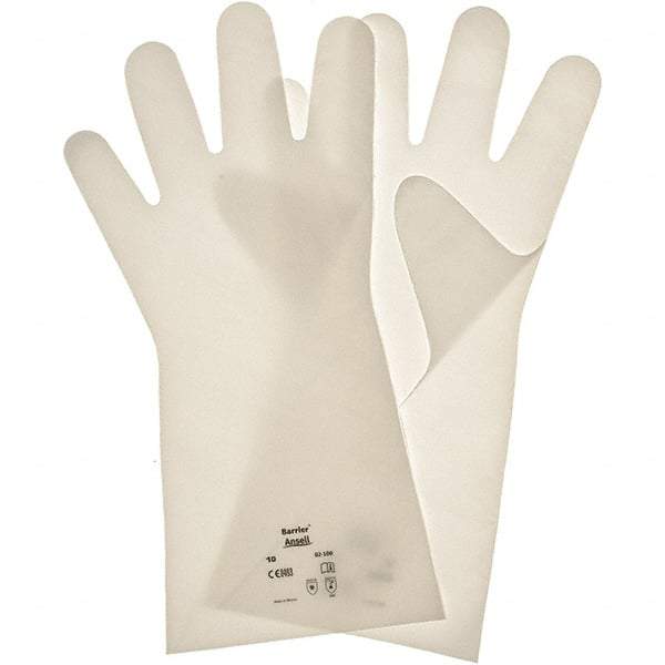 Ansell - 2.5 mil Thick, Chemical Resistant Gloves - White - Makers Industrial Supply