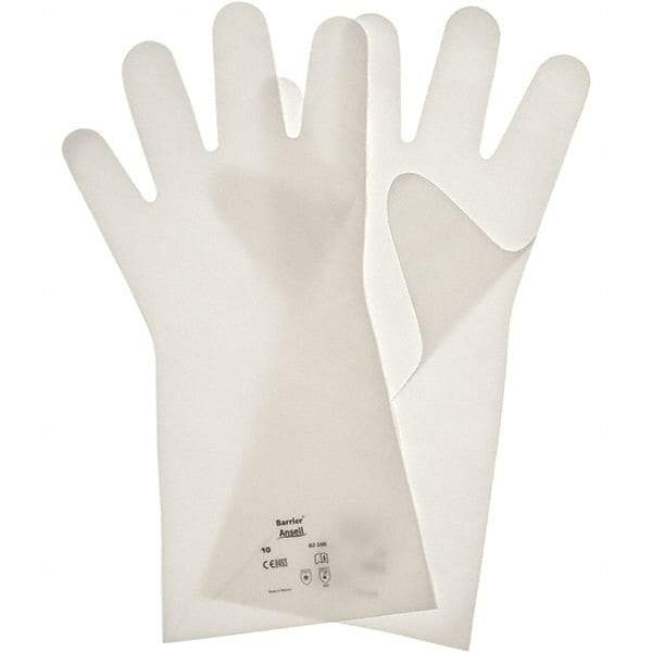 Ansell - 2.5 mil Thick, Chemical Resistant Gloves - White - Makers Industrial Supply