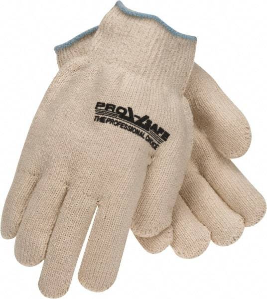 PRO-SAFE - Size S (7) Cotton/Polyester General Protection Work Gloves - For General Purpose, Uncoated, Knit Wrist Cuff, Full Fingered, Natural, Paired - Makers Industrial Supply