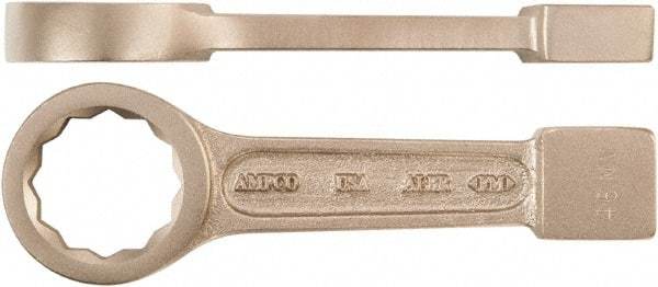 Ampco - 2-3/4" 12 Point Striking Box Wrench - Single End, 13" OAL, Aluminum Bronze, Polished Finish - Makers Industrial Supply