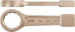 Ampco - 1-1/8" 12 Point Striking Box Wrench - Single End, 7" OAL, Aluminum Bronze, Polished Finish - Makers Industrial Supply