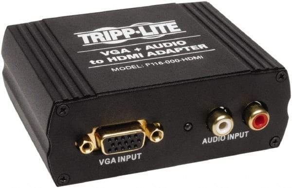 Tripp-Lite - Converter Adapter - HDMI Male Connector, Black, Use with Cabling and Video Applications - Makers Industrial Supply