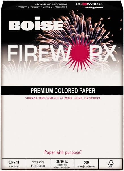 Boise - Colored Copy Paper - Use with Laser Printers, Copiers, Plain Paper Fax Machines - Makers Industrial Supply