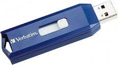 Verbatim - 8GB Blue Flash Drive - Use with Windows 2000, Windows XP, Vista, Windows 7, Mac OS 9.x or higher, Linux Kernel 2.6x or higher - Makers Industrial Supply