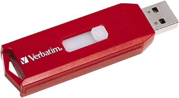 Verbatim - 16GB Red Flash Drive - Use with Windows Vista, 7 - Makers Industrial Supply