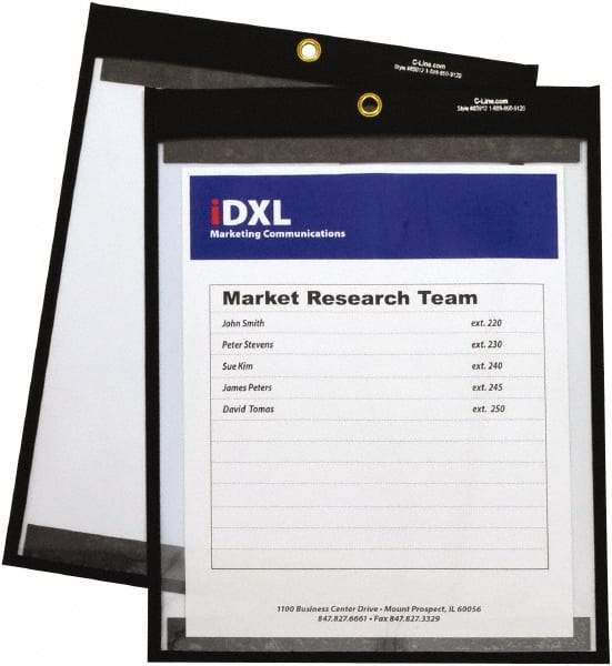 C-LINE - 25 Piece Black/Clear Shop Ticket Holder - 12" High x 9" Wide - Makers Industrial Supply