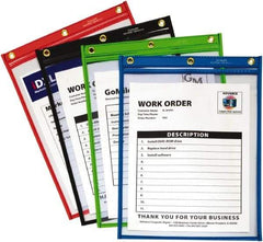 C-LINE - 20 Piece Black, Red, Blue & Green Shop Ticket Holder - 12" High x 9" Wide - Makers Industrial Supply