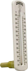 Winters - 40 to 280°F, Industrial Thermometer with Standard Thermowell - 1 Inch Immersion Length, 2 Inch Stem Length, 8 Inch Long, 1/2 Inch Thread - Makers Industrial Supply