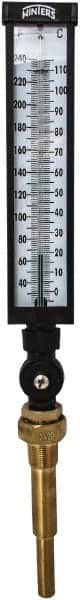 Winters - 30 to 240°F, Industrial Thermometer with Standard Thermowell - 5 Inch Immersion Length, 6 Inch Stem Length, 20 Inch Long, 3/4 Inch Thread - Makers Industrial Supply