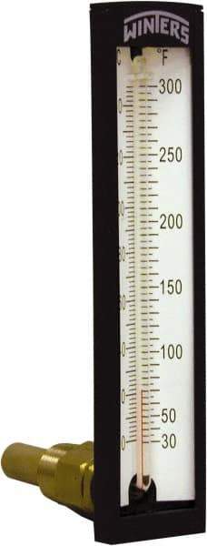 Winters - 30 to 300°F, Industrial Thermometer with Standard Thermowell - 2 Inch Immersion Length, 1-7/8 Inch Stem Length, 6 Inch Long, 1/2 Inch Thread - Makers Industrial Supply