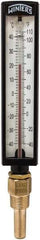 Winters - -40 to 110°F, Industrial Thermometer with Standard Thermowell - 2 Inch Immersion Length, 1.825 Inch Stem Length, 10 Inch Long, 1/2 Inch Thread - Makers Industrial Supply