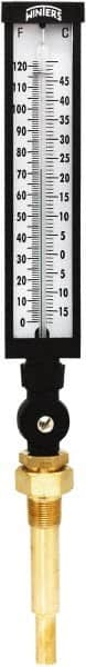 Winters - -15 to 120°F, Industrial Thermometer with Standard Thermowell - 5 Inch Immersion Length, 6 Inch Stem Length, 20 Inch Long, 3/4 Inch Thread - Makers Industrial Supply