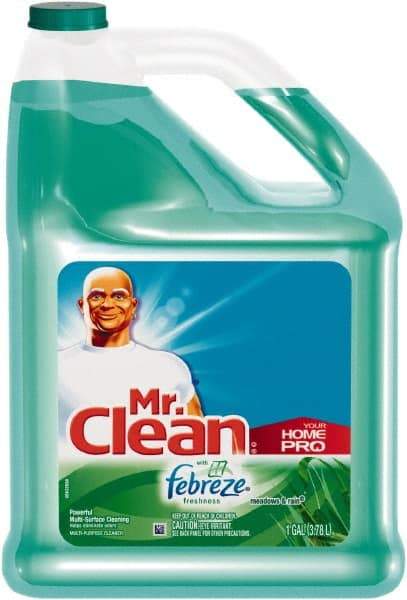 Mr. Clean - 1 Gal Bottle All-Purpose Cleaner - Liquid, Meadows & Rain - Makers Industrial Supply