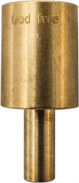 Winters - 2.01 Inch Overall Length, 3/4 Inch Thread, Brass Thermowell - 0.8 Inch Insertion Length - Makers Industrial Supply