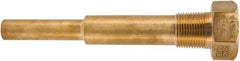 Winters - 6-3/4 Inch Overall Length, 3/4 Inch Thread, Brass Thermowell - 5 Inch Insertion Length - Makers Industrial Supply