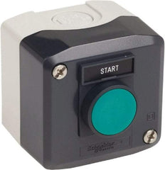 Schneider Electric - 1 Operator, Flush Pushbutton Control Station - Start (Legend), Momentary Switch, NO Contact, NEMA 1, 13, 4, 4X - Makers Industrial Supply