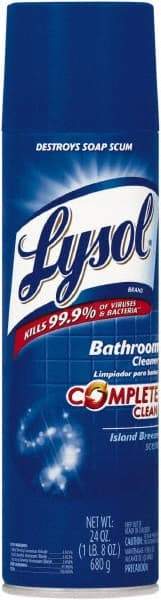 Lysol - 24 oz Aerosol Can Liquid Bathroom Cleaner - Island Breeze Scent, Disinfectant, General Purpose Cleaner - Makers Industrial Supply