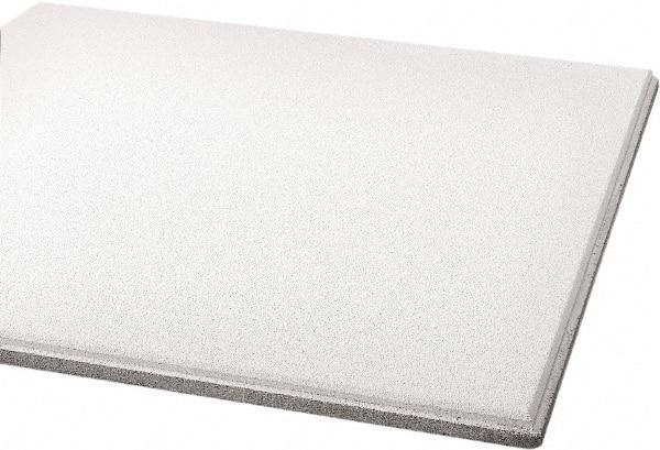 Armstrong World - 24" Long x 24" Wide, Wet-Formed Mineral Fiber Acoustic Ceiling Tile - ASTM E1264 Specification, White - Makers Industrial Supply