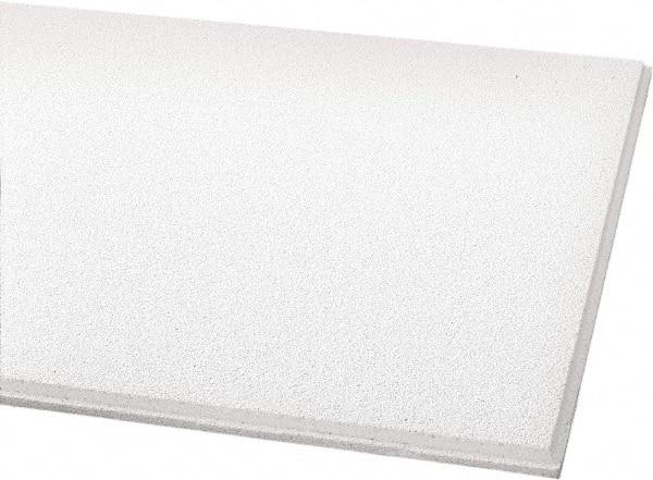 Armstrong World - 24" Long x 24" Wide, Wet-Formed Mineral Fiber Acoustic Ceiling Tile - ASTM E1264 Specification, White - Makers Industrial Supply