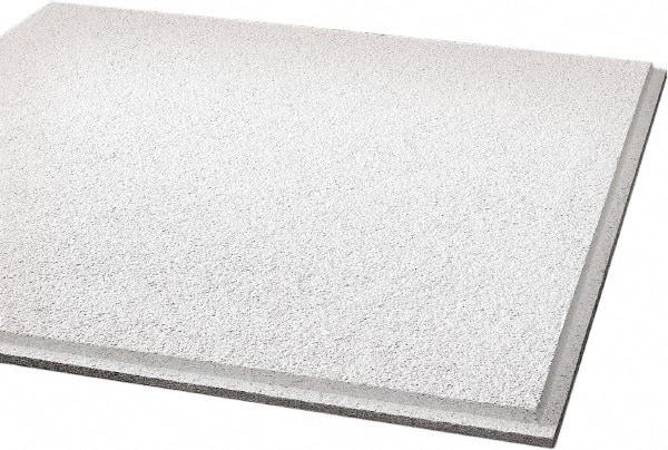 Armstrong World - 24" Long x 24" Wide, Wet-Formed Mineral Fiber Acoustic Ceiling Tile - ASTM E1264 Specification, White - Makers Industrial Supply