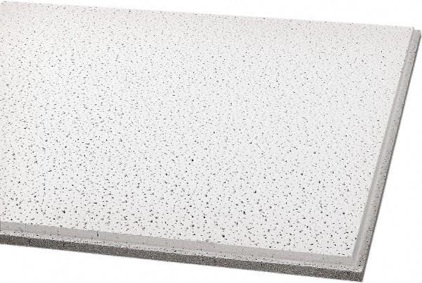 Armstrong World - 24" Long x 24" Wide, Wet-Formed Mineral Fiber Acoustic Ceiling Tile - ASTM E1264 Specification, White - Makers Industrial Supply