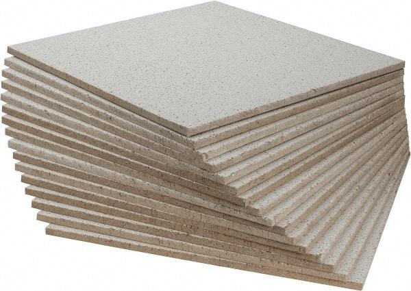 Armstrong World - 24" Long x 24" Wide, Wet-Formed Mineral Fiber Acoustic Ceiling Tile - ASTM E1264 Specification, White - Makers Industrial Supply