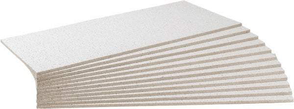 Armstrong World - 48" Long x 24" Wide, Wet-Formed Mineral Fiber Acoustic Ceiling Tile - ASTM E1264 Specification, White - Makers Industrial Supply