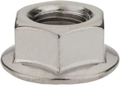 Monroe Engineering Products - 1/2-13 304 Steel Hex Flange Lock Nut - 3/4" Width Across Flats, 1/2" High - Makers Industrial Supply