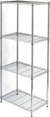 Quantum Storage - 4 Shelf Wire Shelving Unit - 30" Wide x 18" Deep x 72" High, - Makers Industrial Supply