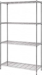 Quantum Storage - 4 Shelf Wire Shelving Unit - 36" Wide x 18" Deep x 72" High, - Makers Industrial Supply