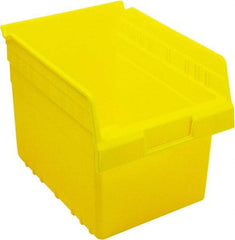 Quantum Storage - 11-5/8" Deep, Yellow Polypropylene Hopper Shelf Bin - 8" High x 8-3/8" Wide x 11-5/8" Long - Makers Industrial Supply