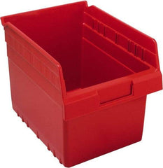 Quantum Storage - 11-5/8" Deep, Red Polypropylene Hopper Shelf Bin - 8" High x 8-3/8" Wide x 11-5/8" Long - Makers Industrial Supply