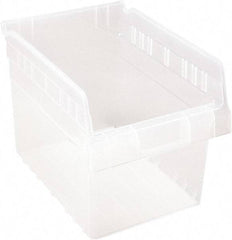 Quantum Storage - 11-5/8" Deep, Clear Polypropylene Hopper Shelf Bin - 8" High x 8-3/8" Wide x 11-5/8" Long - Makers Industrial Supply