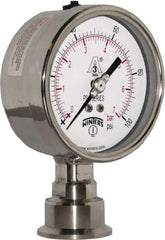 Winters - 4" Dial, 1-1/2 Thread, 0-100 Scale Range, Pressure Gauge - Lower Connection Mount, Accurate to 0.01% of Scale - Makers Industrial Supply