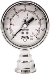 Winters - 4" Dial, 1-1/2 Thread, 0-160 Scale Range, Pressure Gauge - Lower Connection Mount, Accurate to 0.01% of Scale - Makers Industrial Supply