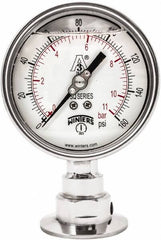 Winters - 4" Dial, 2 Thread, 0-160 Scale Range, Pressure Gauge - Lower Connection Mount, Accurate to 0.01% of Scale - Makers Industrial Supply