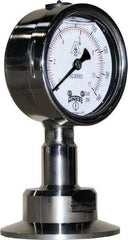 Winters - 2-1/2" Dial, 2 Thread, 0-160 Scale Range, Pressure Gauge - Lower Connection Mount, Accurate to 1.5% of Scale - Makers Industrial Supply