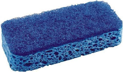 SOS - 4-1/2" Long x 2-1/2" Wide x 0.09" Thick Scouring Sponge - Heavy-Duty, Dark Blue/Light Blue - Makers Industrial Supply