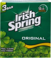 Irish Spring - 3.75 oz Box Bar Soap - Green, Original Scent - Makers Industrial Supply