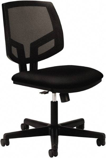 Hon - 38-1/2" High Task Chair with Synchro-Tilt - 24" Wide x 25" Deep, 100% Polyester Seat, Black - Makers Industrial Supply